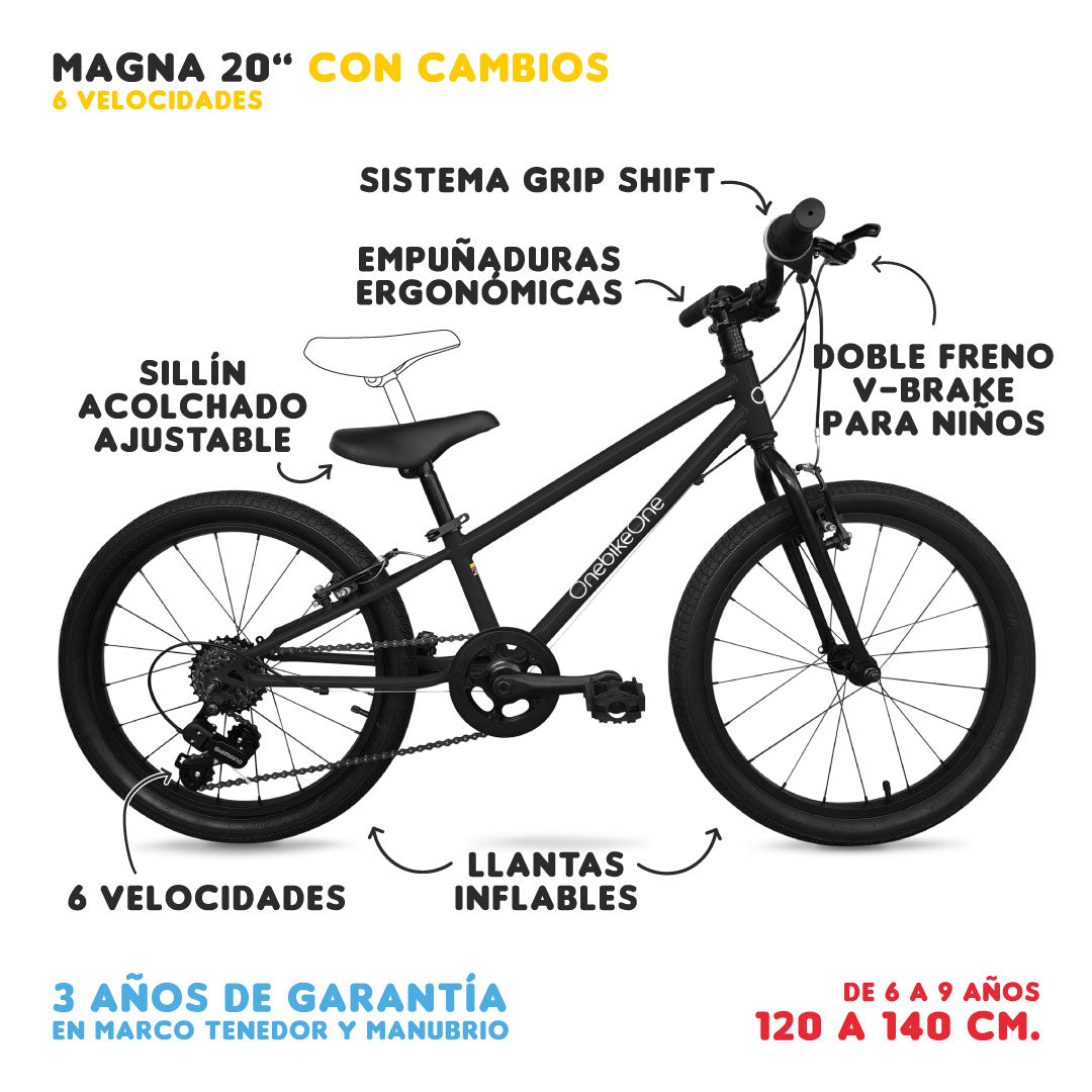 Magna 20" con cambios. 6 a 9 años